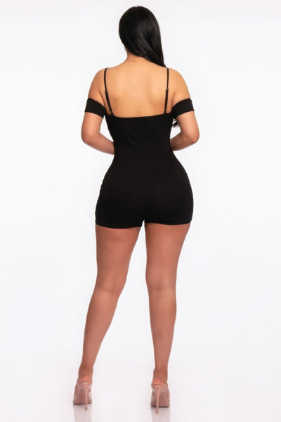 Infinity Off-shoulder Knitted Romper