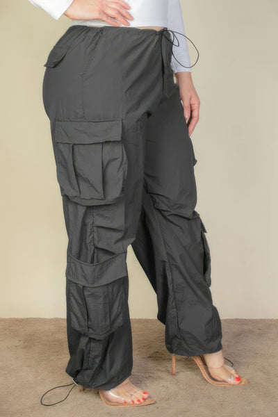 Cargo Ruched Parachute Pants