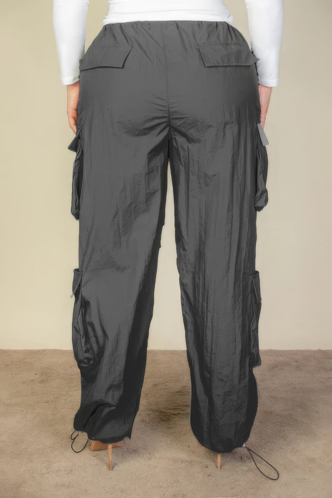 Cargo Ruched Parachute Pants