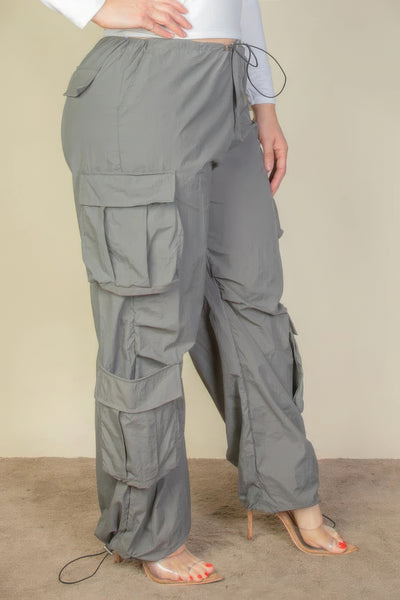 Cargo Ruched Parachute Pants