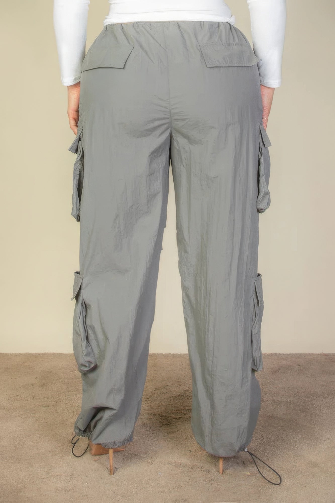 Cargo Ruched Parachute Pants