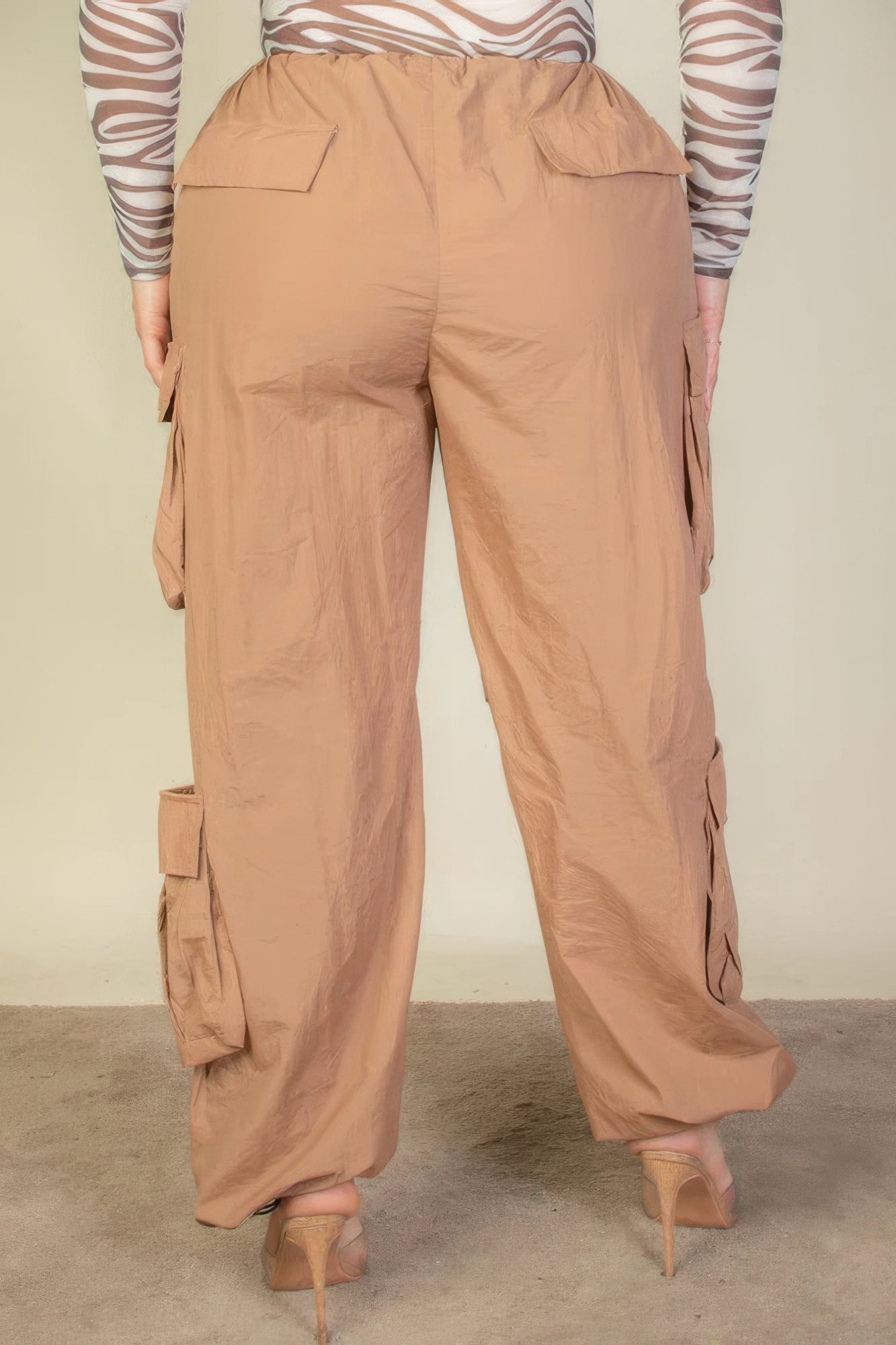 Cargo Ruched Parachute Pants