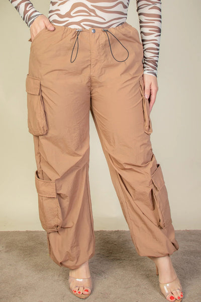 Cargo Ruched Parachute Pants