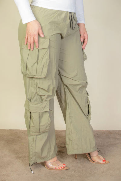 Cargo Ruched Parachute Pants