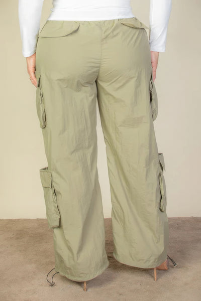 Cargo Ruched Parachute Pants