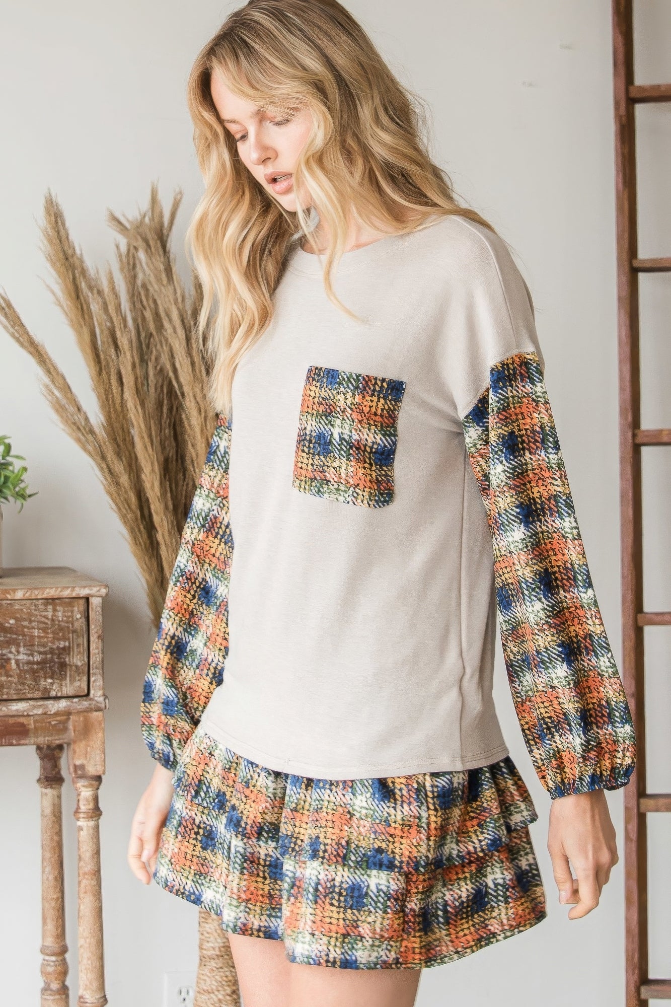 Stylish Plaid Sweater