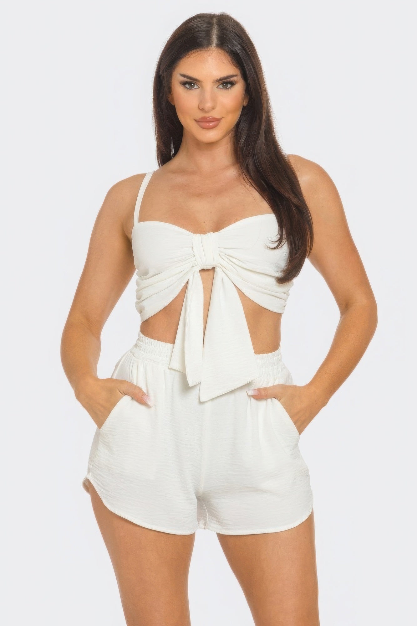 Oversized Bow Top And Shorts Set