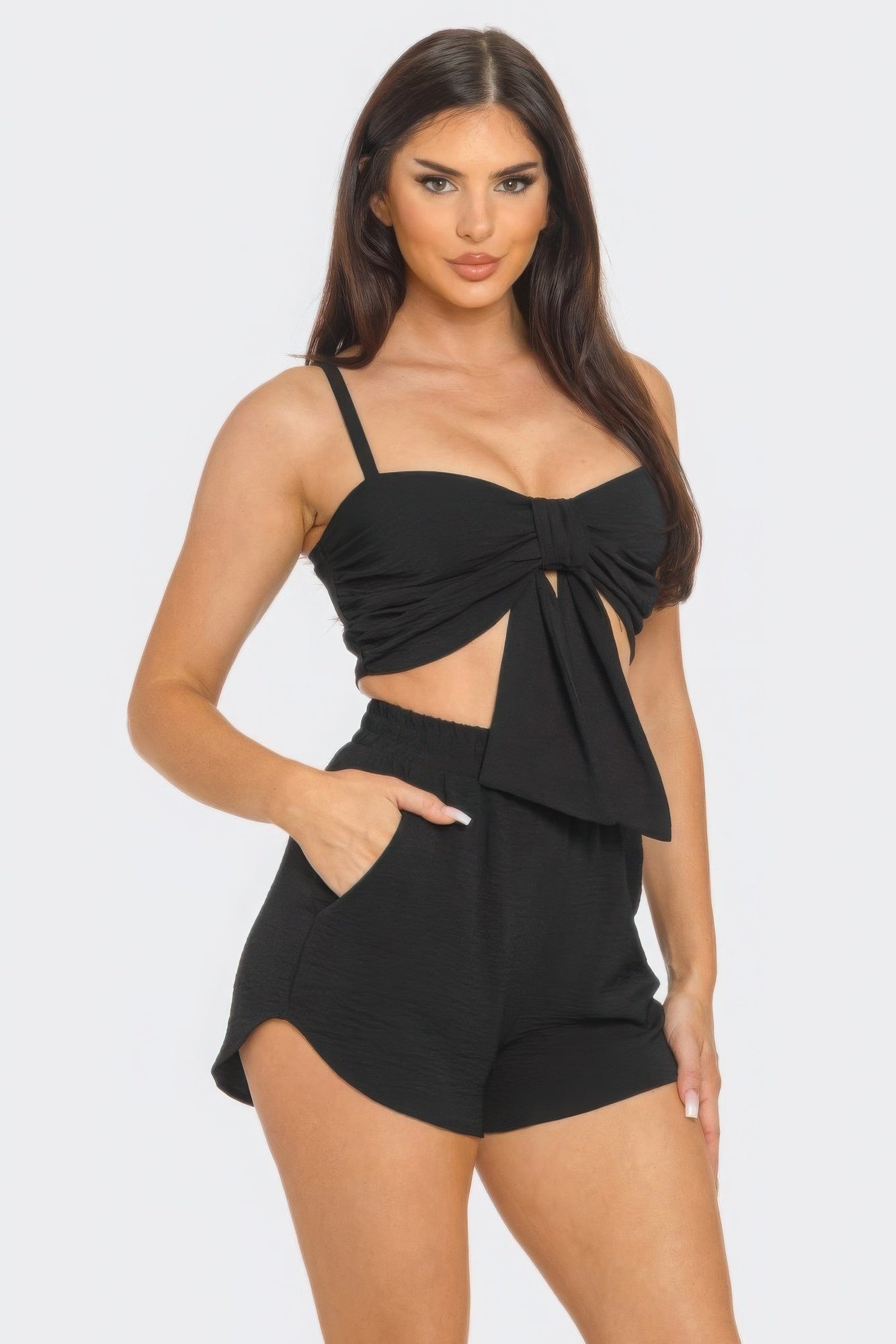 Oversized Bow Top And Shorts Set