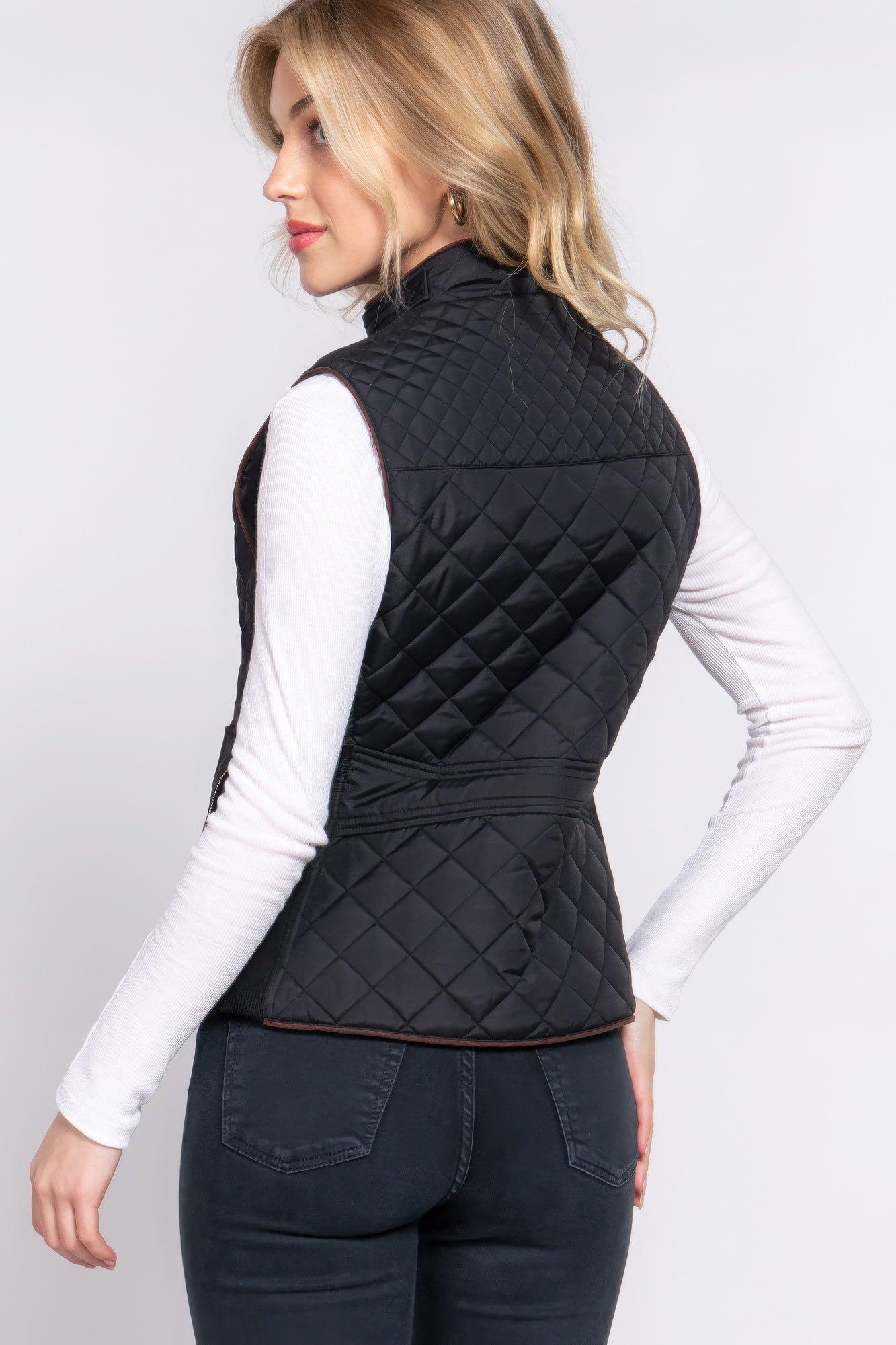 Suede Quilted Vest