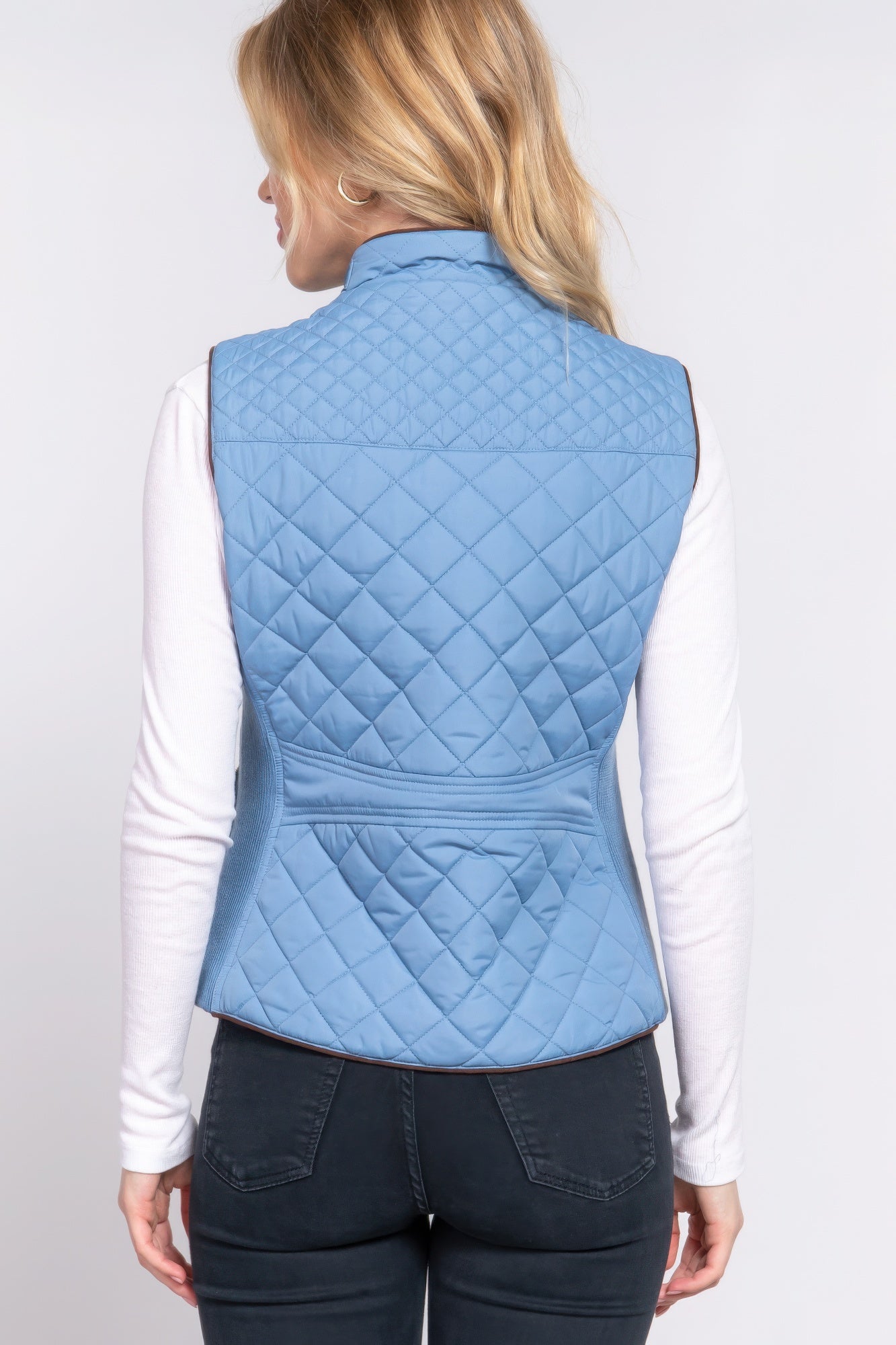 Suede Quilted Vest