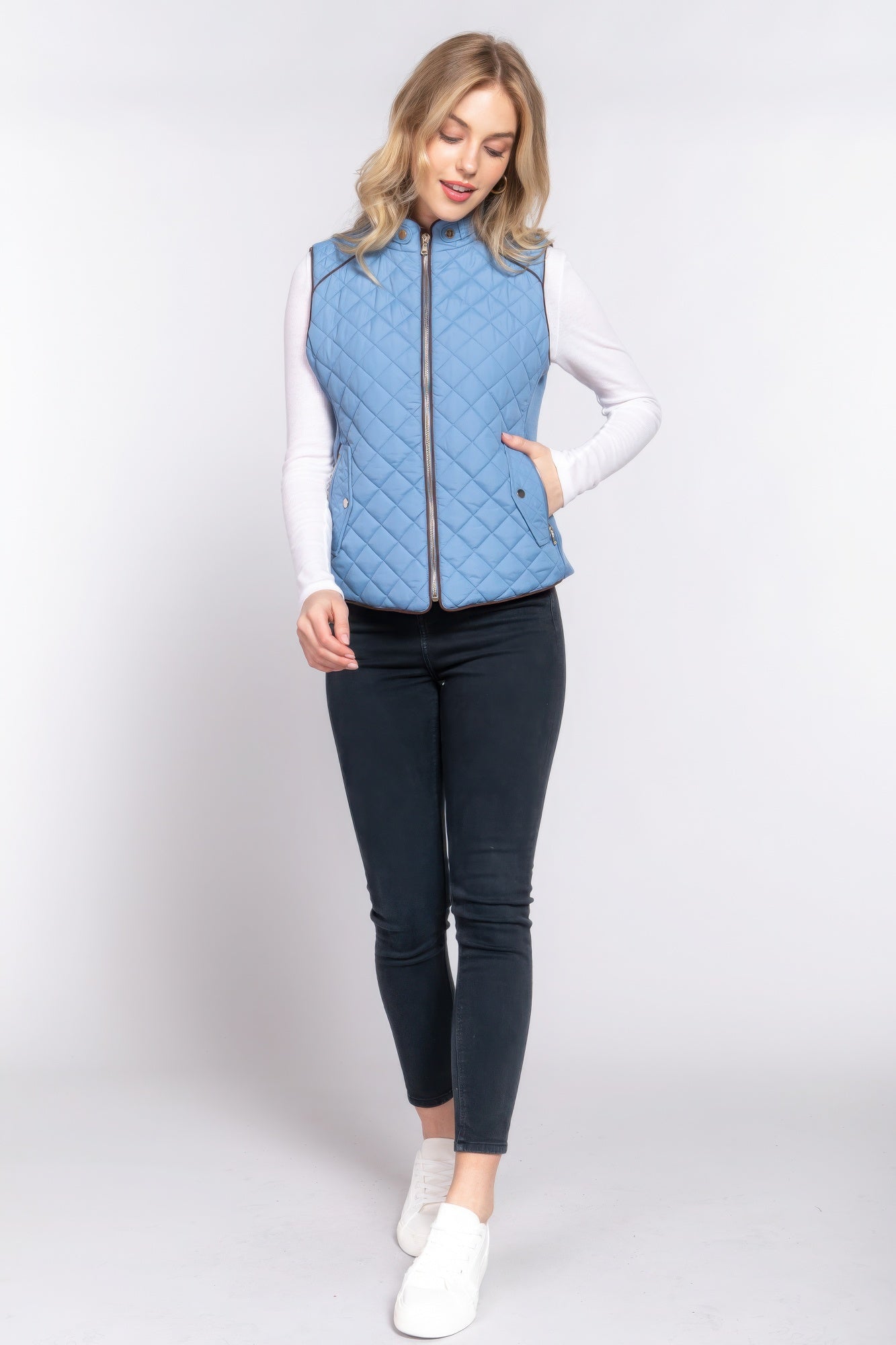 Suede Quilted Vest