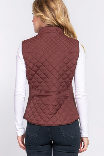 Suede Quilted Vest