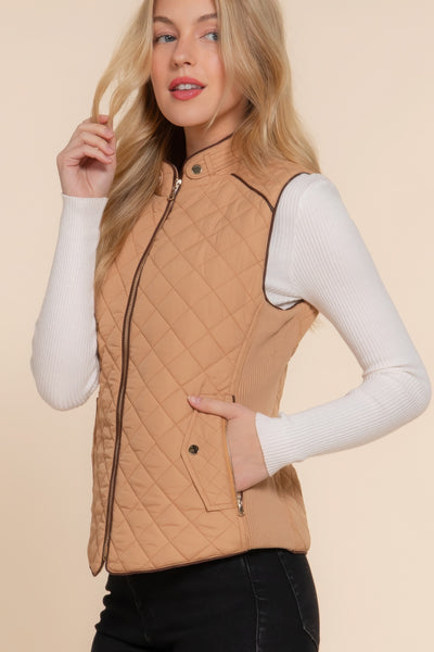 Suede Quilted Vest