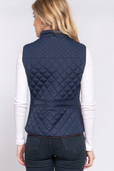 Suede Quilted Vest