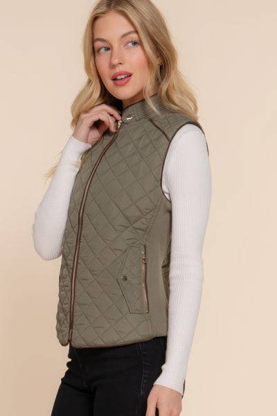 Suede Quilted Vest