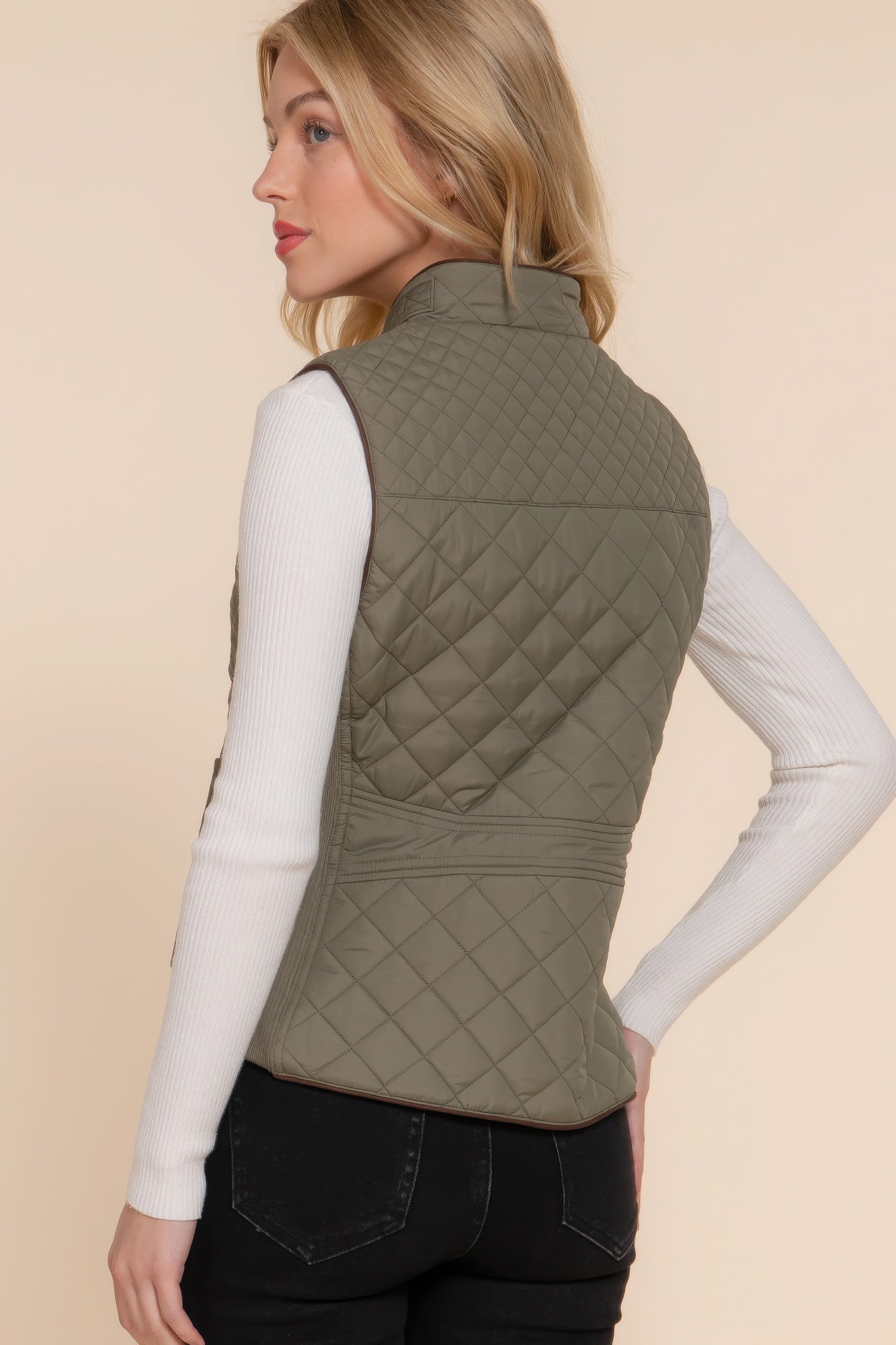 Suede Quilted Vest