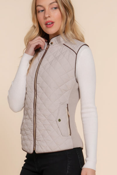 Suede Quilted Vest