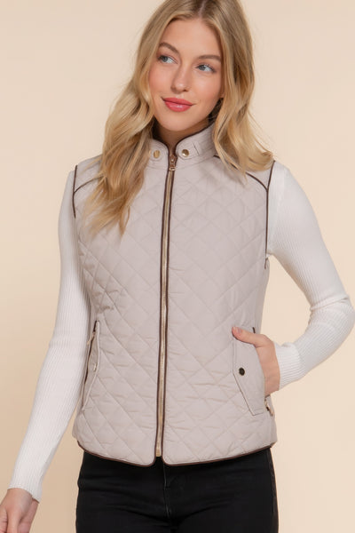 Suede Quilted Vest