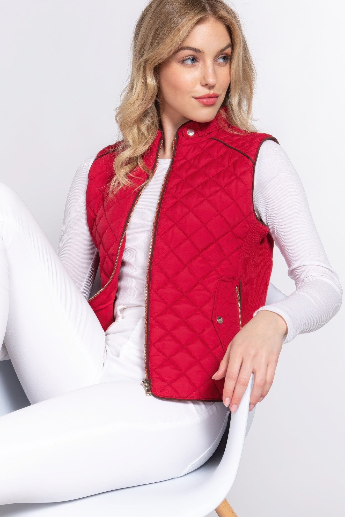 Suede Quilted Vest