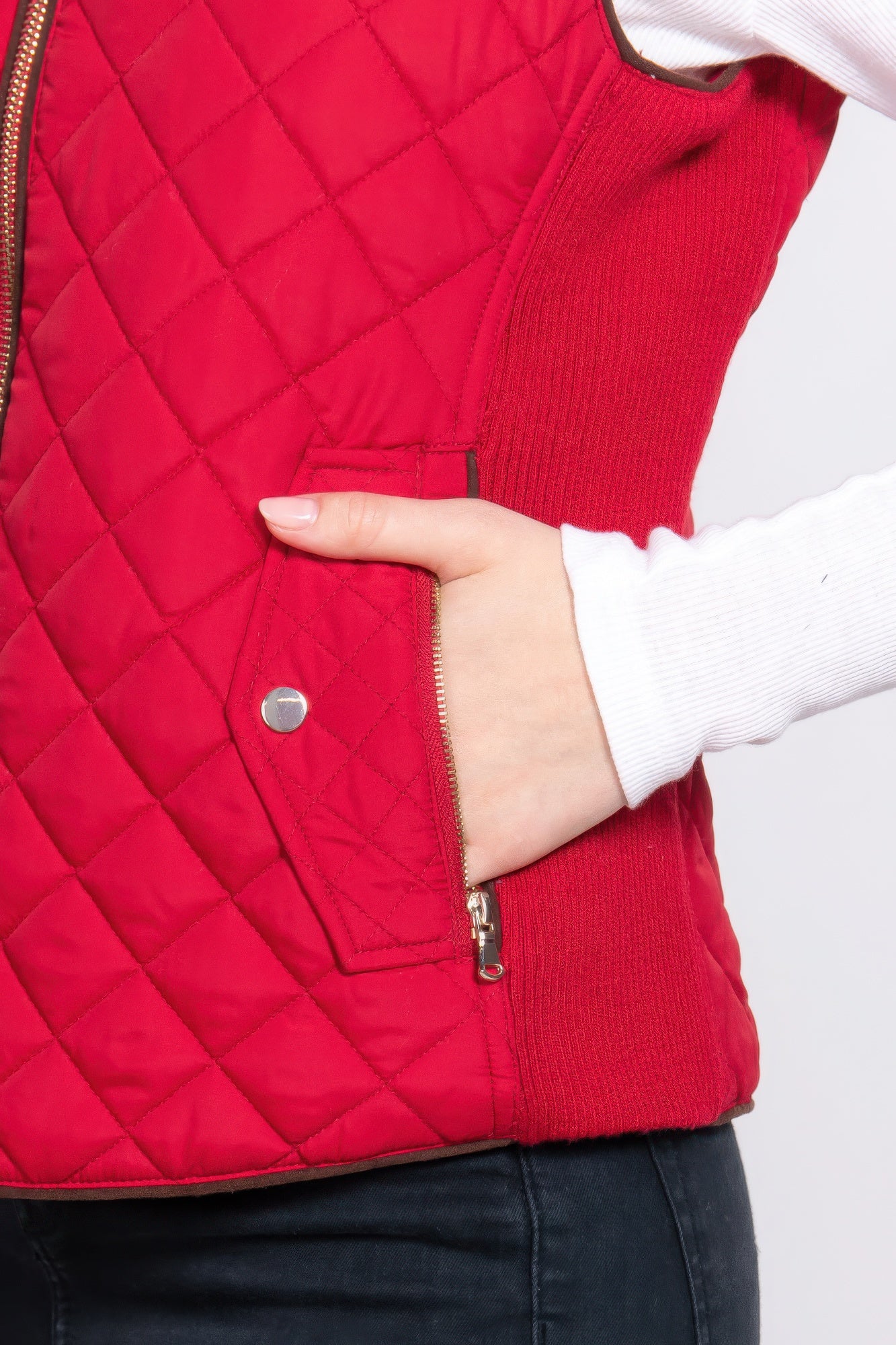 Suede Quilted Vest