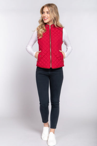 Suede Quilted Vest