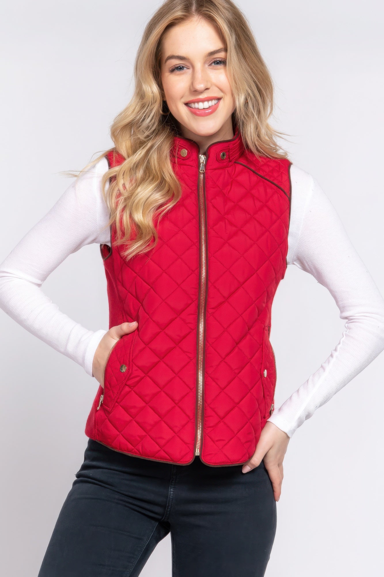 Suede Quilted Vest