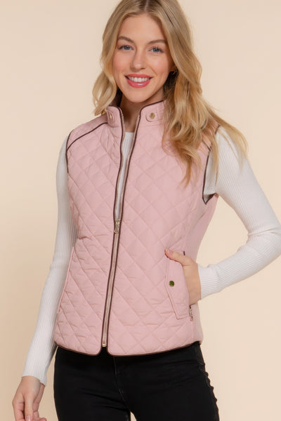 Suede Quilted Vest