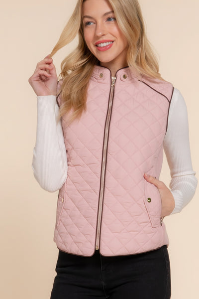 Suede Quilted Vest