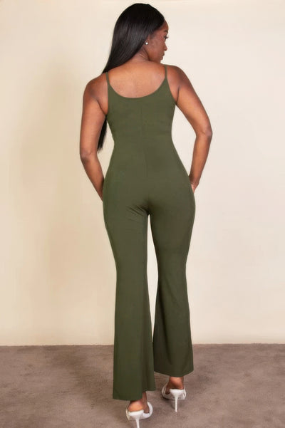 Ribbed  wide leg jumpsuit