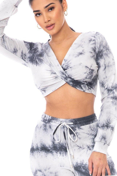 Tie Dye Ribbed lounge Set