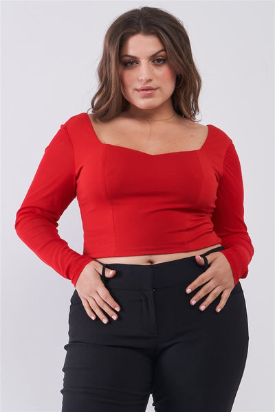 Crimson Sweetheart Crop Top