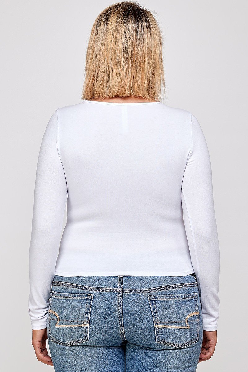 Solid Cut-out Detail Top