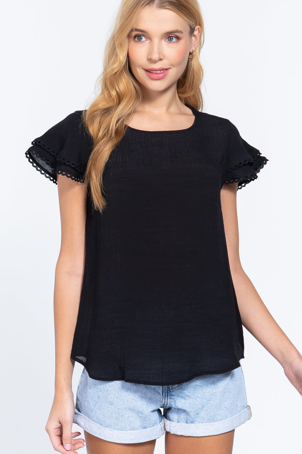 Ruffle Sleeve Top