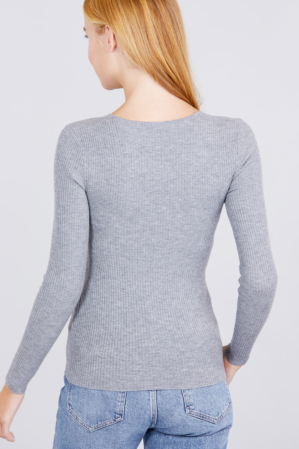 Rib V-Neck Sweater