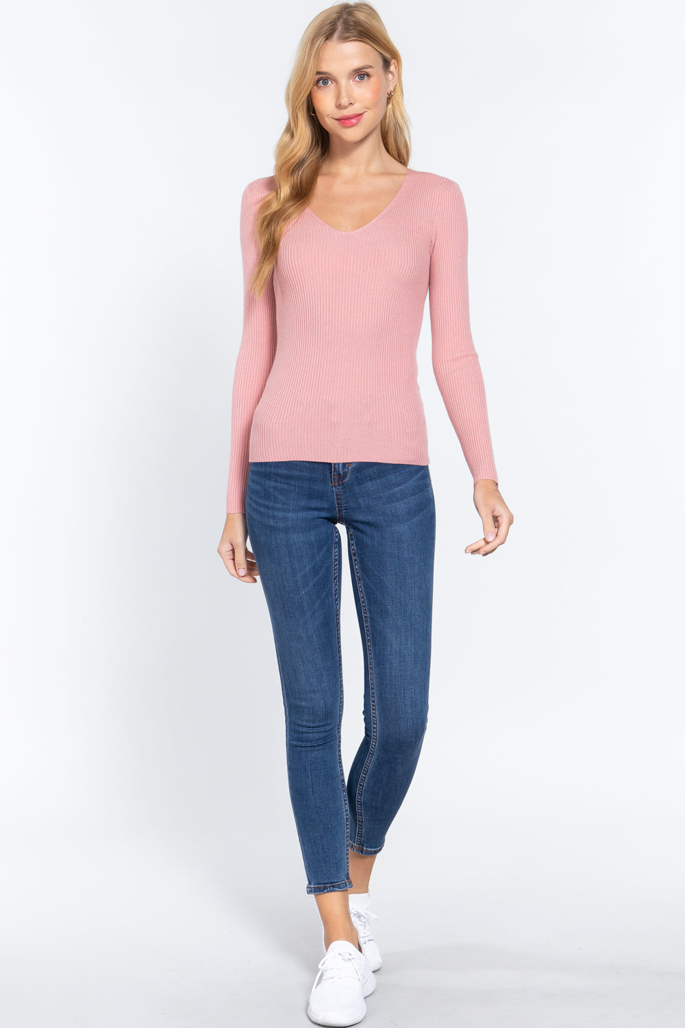 Rib V-Neck Sweater