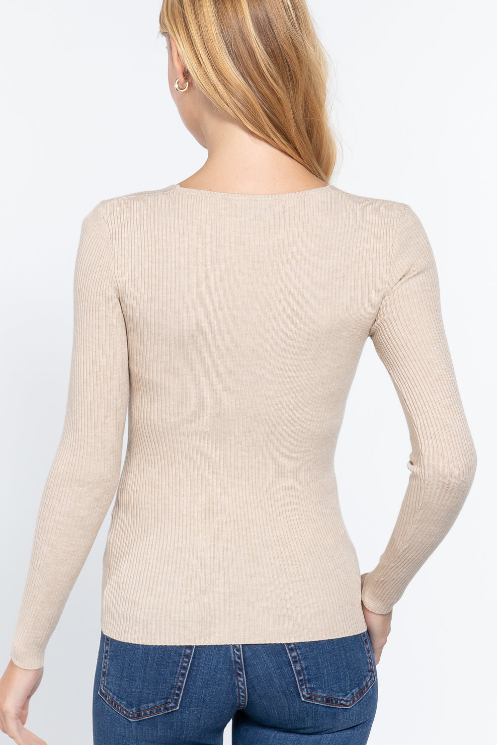 Rib V-Neck Sweater