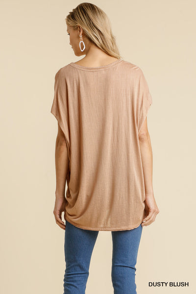 DOLMAN SLEEVE SCOOP NECK TOP