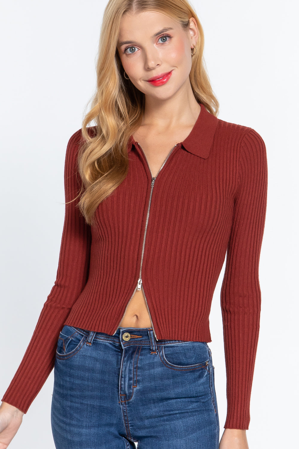 Collared Sweater Cardigan