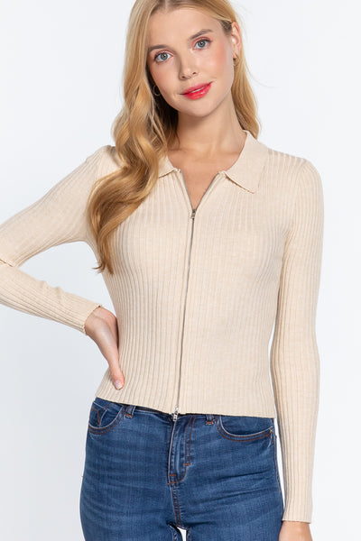 Collared Sweater Cardigan