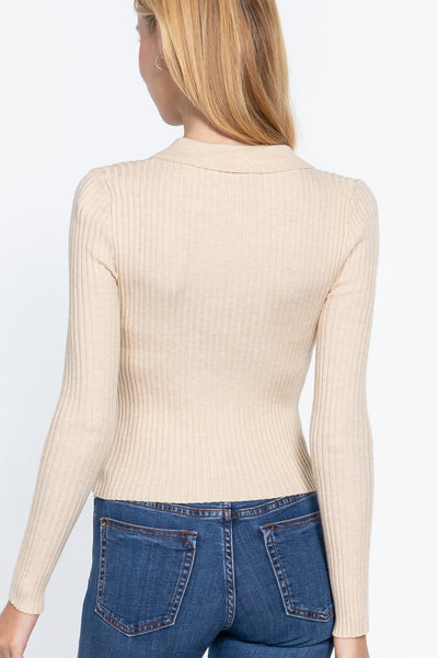 Collared Sweater Cardigan