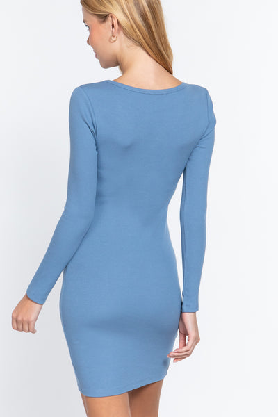 Long Sleeve Mini Sweater Dress