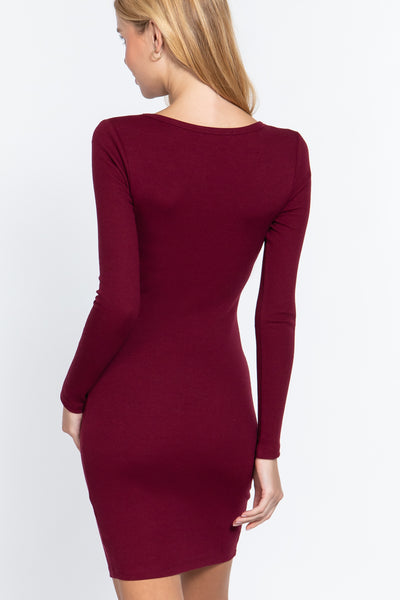 Long Sleeve Mini Sweater Dress