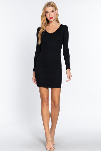 Long Sleeve Mini Sweater Dress