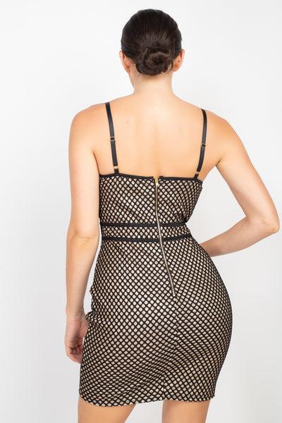 Sparkle Honeycomb Bodycon Dress