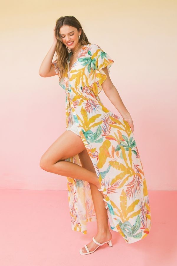 Print Maxi Cover Up