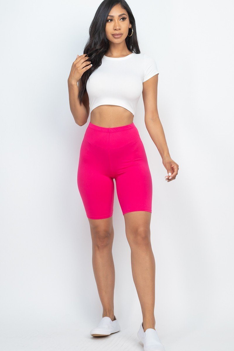 Elasticized Waist Bike Shorts