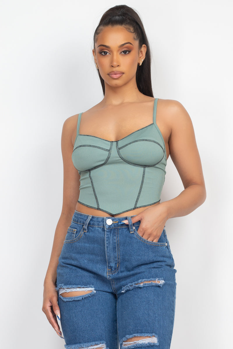 Bustier Ribbed Tank