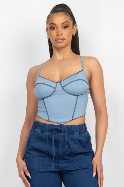 Bustier Ribbed Tank