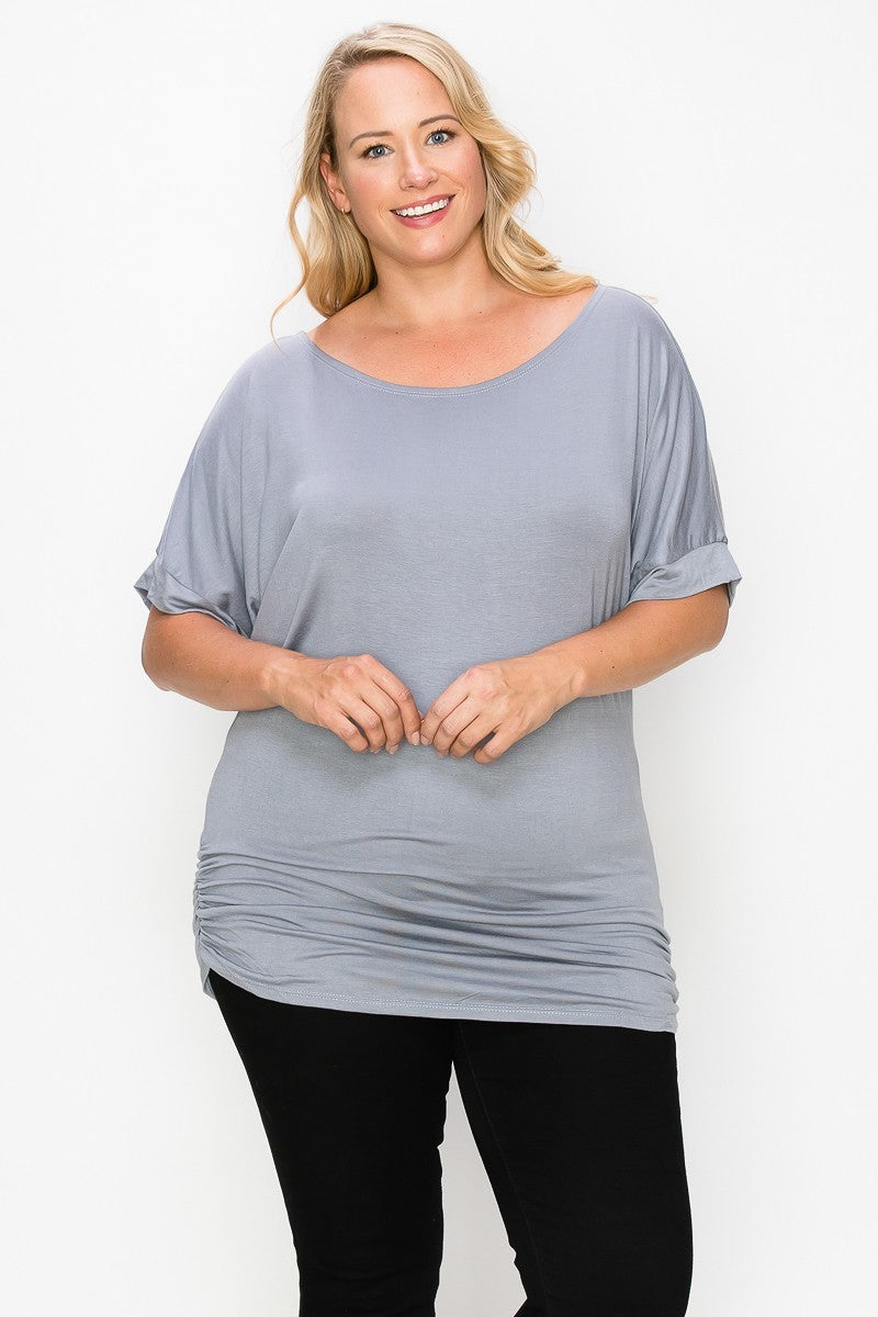 Round Neck Short Sleeve Top