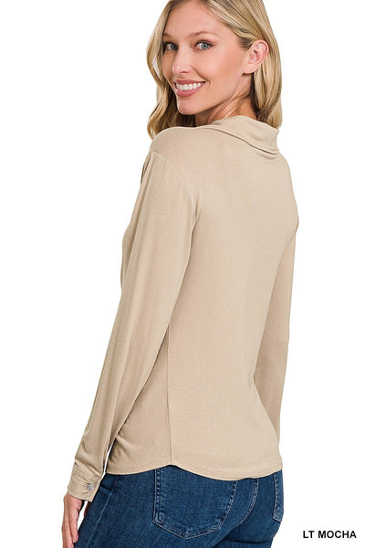 Long Sleeve Ruched Shirt